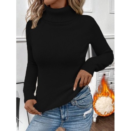 Women Plain Long Sleeve Tee T-shirt Turtleneck Vintage Spring/Fall Top