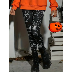 Women Halloween Casual All Season Printing Long Leggings