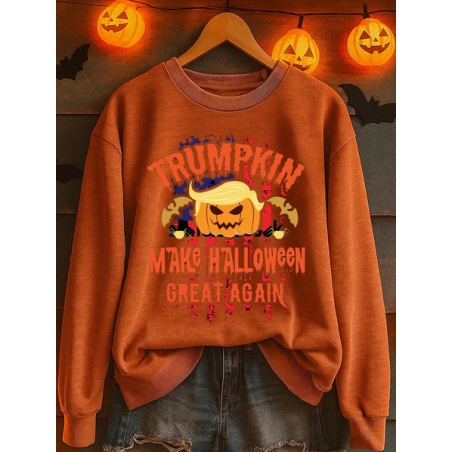 Women Text Letters Crew Neck Printing Casual Spring/Fall Long Sleeve Sweatshirt