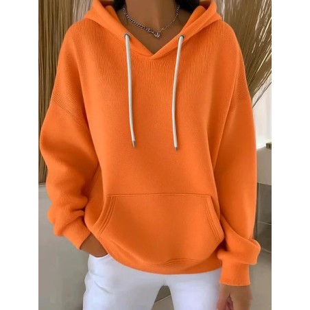 Women Plain Spring/Fall Printing Long Sleeve Casual Daily Hoodie