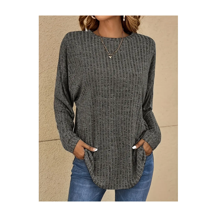 Women Abstract Long Sleeve Tee T-shirt Crew Neck Printing Casual Spring/Fall Graphic Tee Top