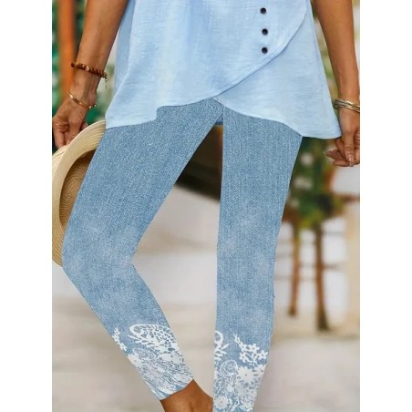 Women's Floral Casual All Season Printing Long Leggings