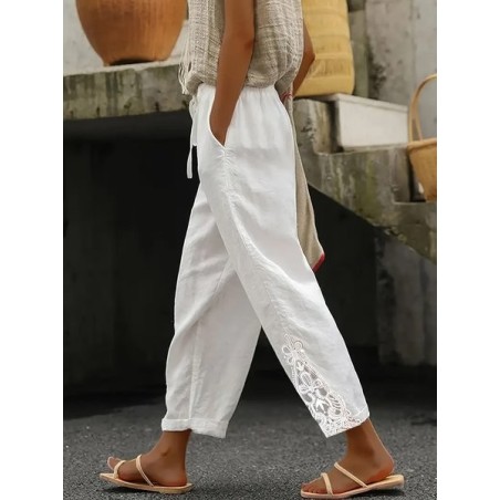 Women Floral Long Pant Casual Spring/Fall Trousers