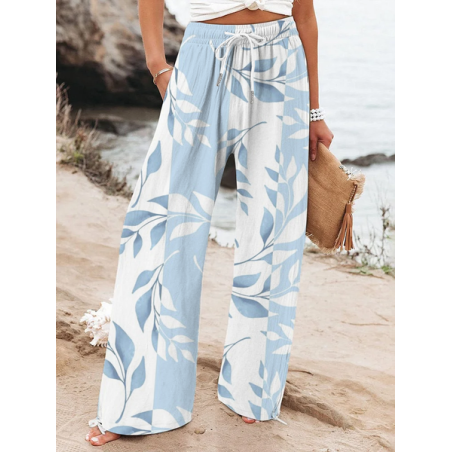 Women Floral Long Pant Casual Spring/Fall Trousers