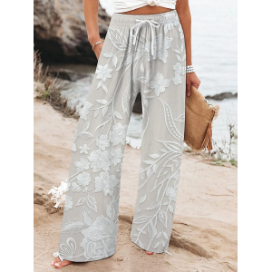 Women Floral Long Pant Casual Spring/Fall Trousers