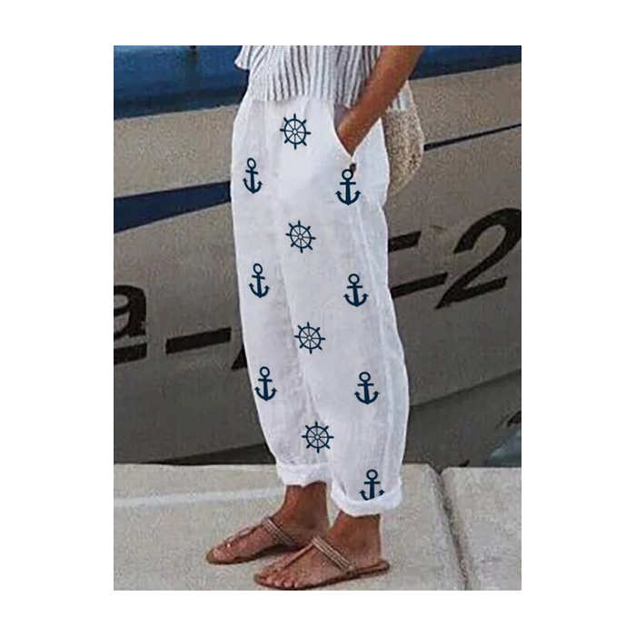Women Anchor Long Pant Casual Spring/Fall Trousers