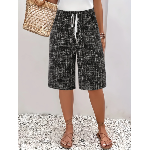 Women Abstract Fifth Pants Pants Casual Summer Trousers