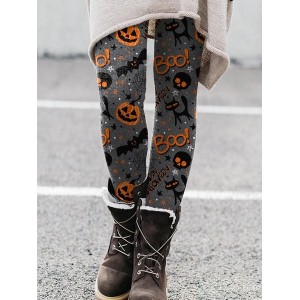 Women's Casual Halloween Jersey All Season Long Leggings