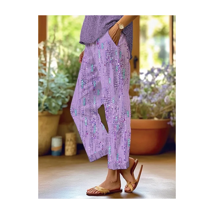 Women Abstract Long Pants Casual Spring/Fall Trousers