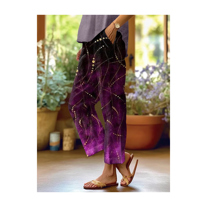 Women Abstract Long Pants Casual Spring/Fall Trousers