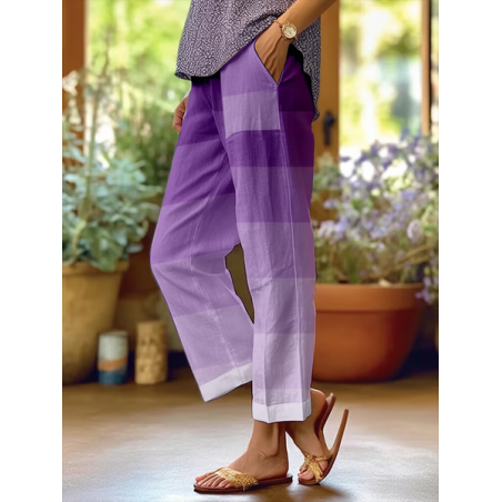 Women Abstract Long Pants Casual Spring/Fall Trousers