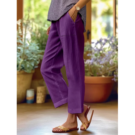 Women Plain Long Pants Casual Spring/Fall Trousers