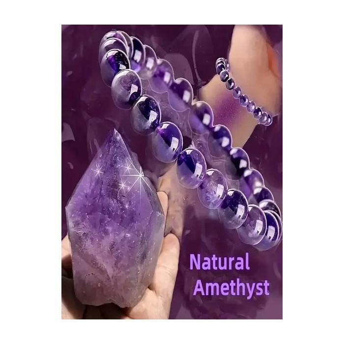 Original Natural Ulagai Deep Amethyst Single Loop Bracelet Amethyst Accessories Bracelet