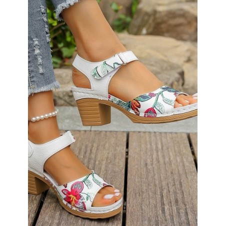 High Heel Sandals For Women 2025 Summer New Velcro Buckle Casual Wedge Sandals