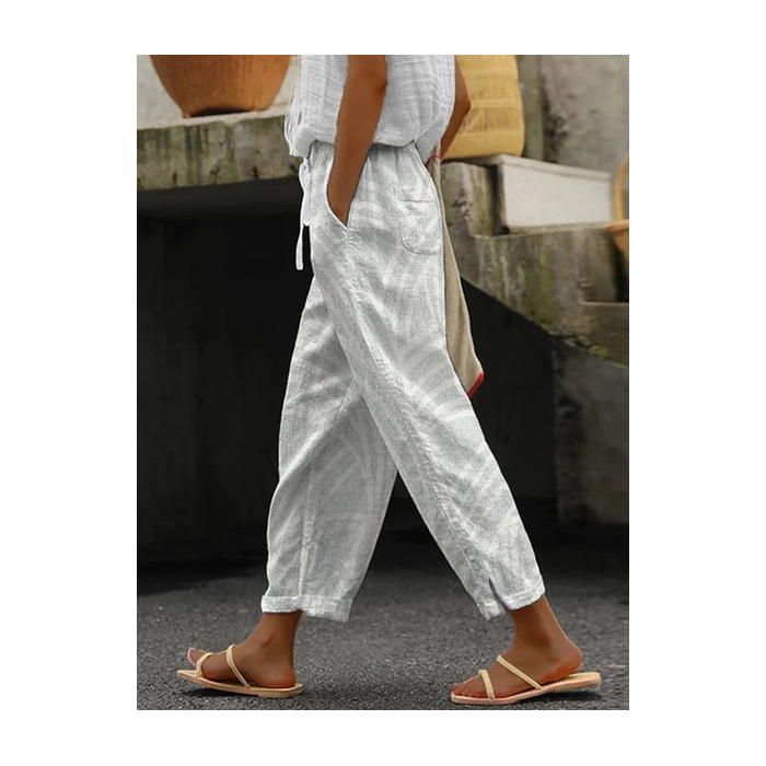 Women Geometric Long Pants Casual Spring/Fall Trousers