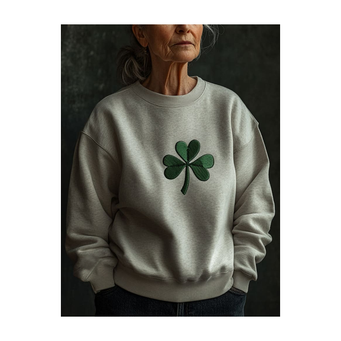 Women's St Patrick's Day Floral Shamrock Printing Casual Spring/Fall Long Sleeve Sweatshirt