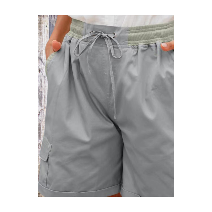 Women Plain Fifth Pants Straight Pants Casual Summer Shorts