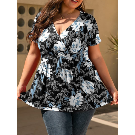 Printing Ethnic Ethnic Geometry T-Shirt