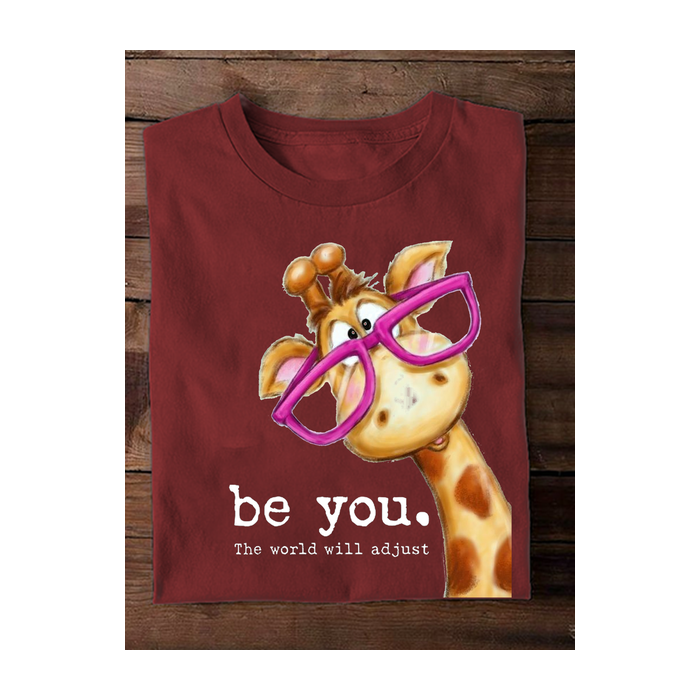 Women Text Letters Long Sleeve Tee T-shirt Crew Neck Casual Spring/Fall Top