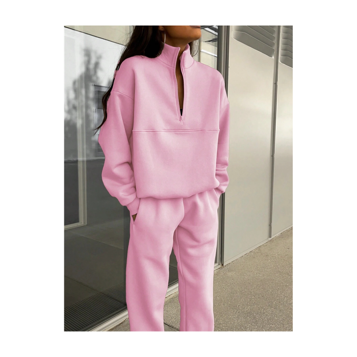 Women's Plain Daily Going Out Two Piece Set Long Sleeve Casual Spring/Fall Top With Pants Matching Set