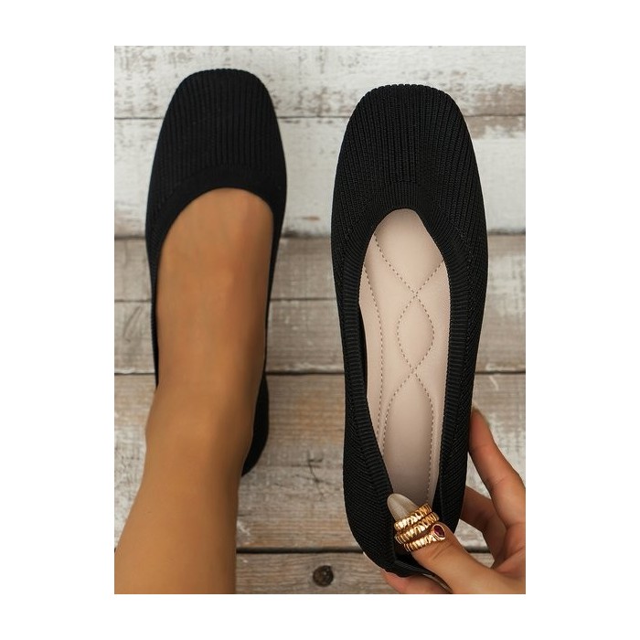 Casual Square Toe Comfy Insole Commuting Slip On Shallow Shoes