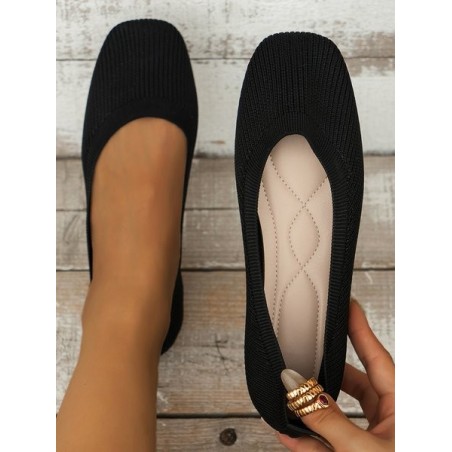 Casual Square Toe Comfy Insole Commuting Slip On Shallow Shoes