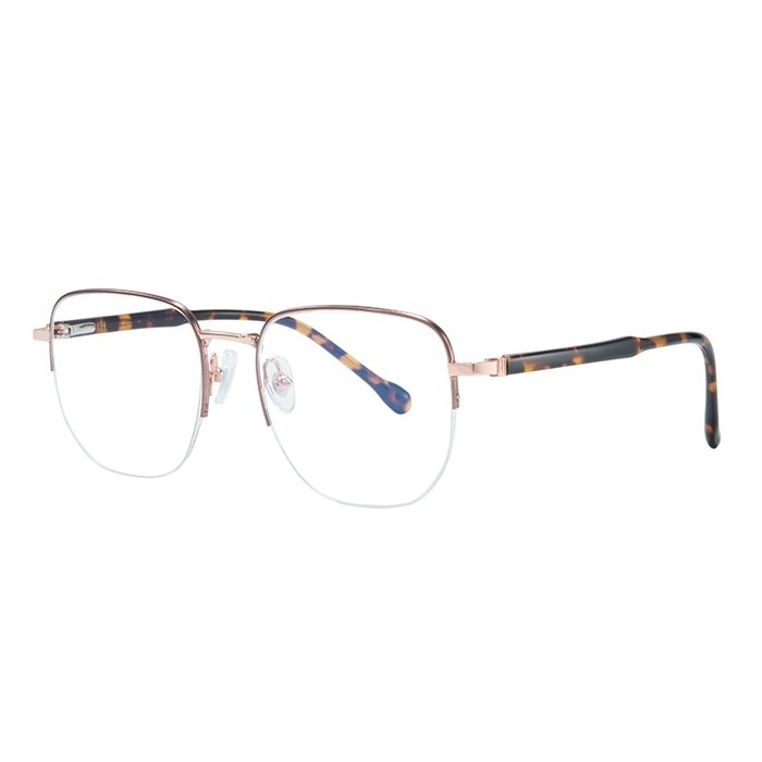 100312  Geometric Spring Hinge Eyeglasses