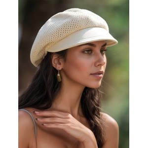 Daily Plain Hollow Mesh Beret