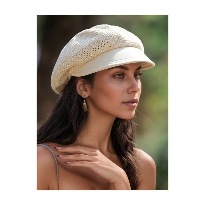 Daily Plain Hollow Mesh Beret