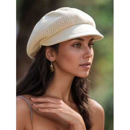 Daily Plain Hollow Mesh Beret
