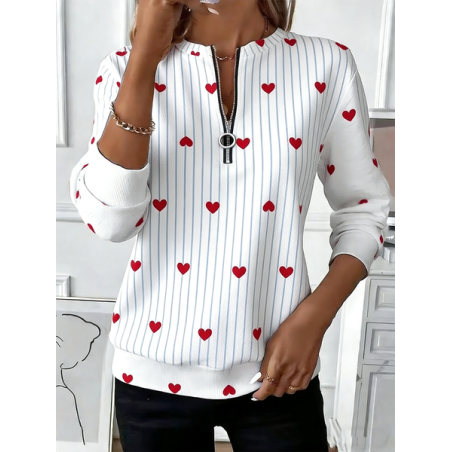 Women Striped Crew Neck Vintage Spring/Fall Long Sleeve Sweatshirt