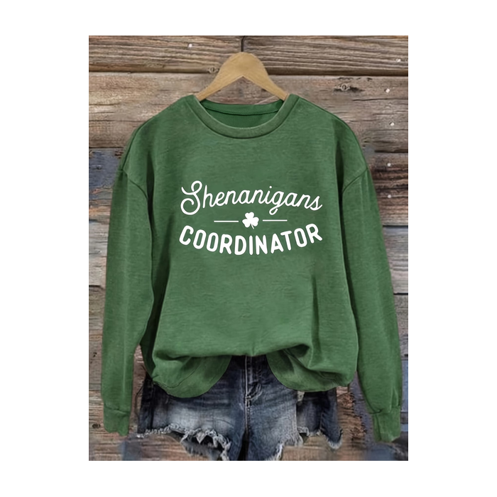 Women Text Letters Crew Neck Printing Casual Spring/Fall Long Sleeve Sweatshirt