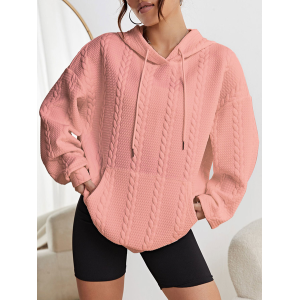 Women Plain Spring/Fall Long Sleeve Casual Daily Hoodie