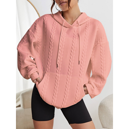Women Plain Spring/Fall Long Sleeve Casual Daily Hoodie