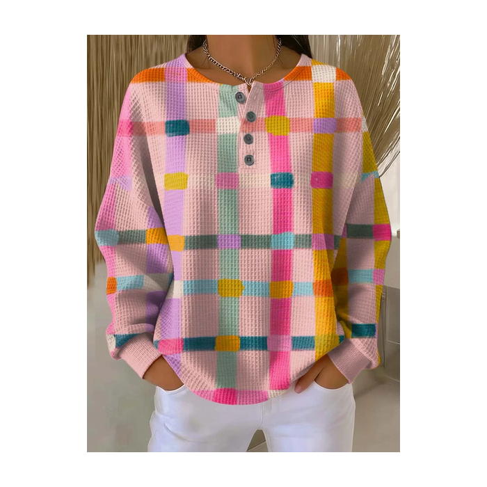 Women Abstract Crew Neck Printing Casual Spring/Fall Long Sleeve Sweatshirt