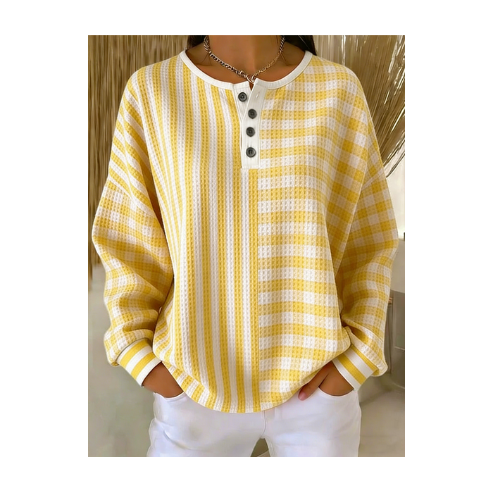 Women Striped Casual Spring/Fall Long Sleeve Sweatshirt