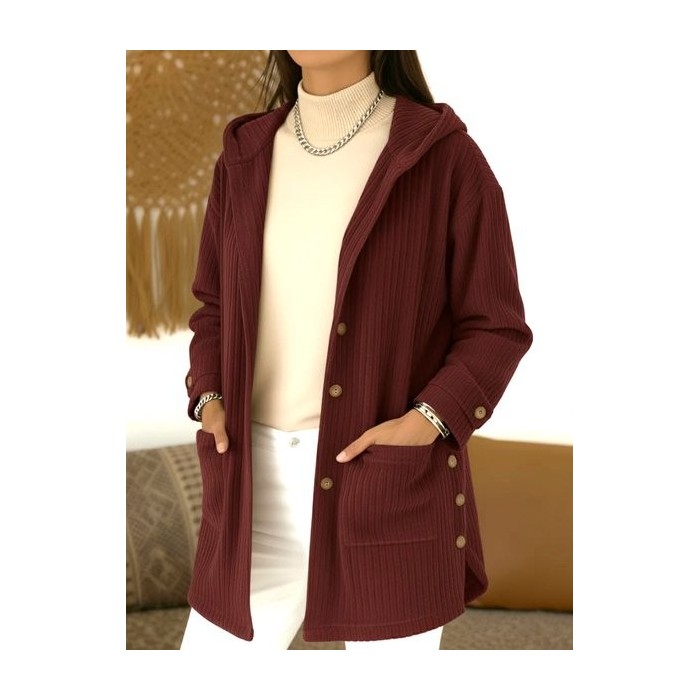 Women Plain Long Sleeve Hoodie Casual Spring/Fall Jacket Outerwear
