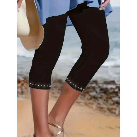 Women's Trousers Elastic Waist Legging Daily Going Out Casual Printing Plain Summer Pants