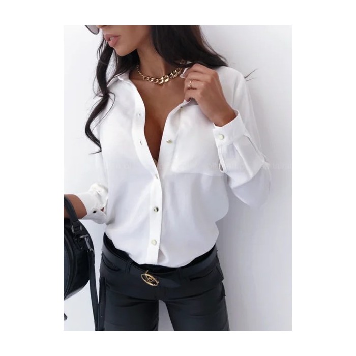 Women Striped Shirt Collar Half Sleeve Shirt Printing Casual Daily Summer Top