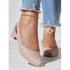 Waterproof Hollow Out Block Heel Beach Shoes