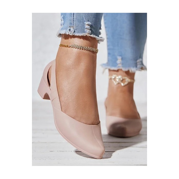 Waterproof Hollow Out Block Heel Beach Shoes