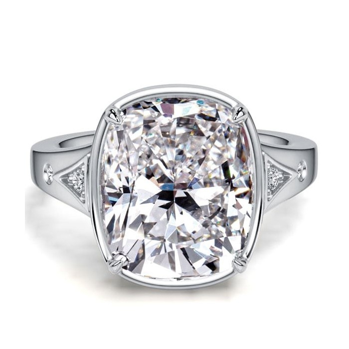 Italo Elongated Antique Cushion Cut Engagement Ring For Women 5.5 Carat Ring