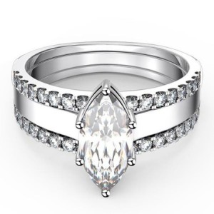 Italo Embedded Marquise Created White Sapphire 3PC Wedding Set