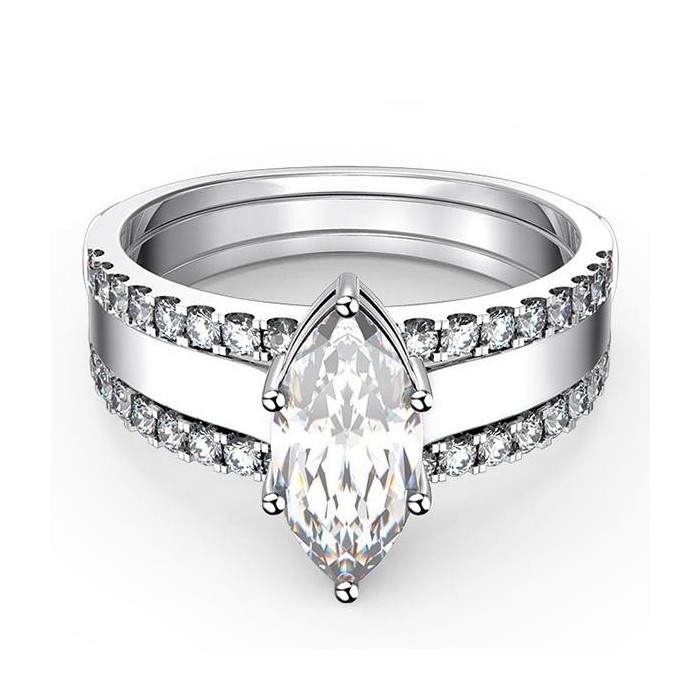 Italo Embedded Marquise Created White Sapphire 3PC Wedding Set