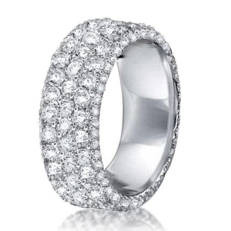 Italo Micro Pave Eternity Created White Sapphire Wedding Band
