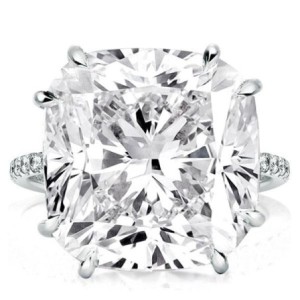 Double Prong Cushion Cut Engagement Ring