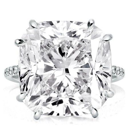 Double Prong Cushion Cut Engagement Ring