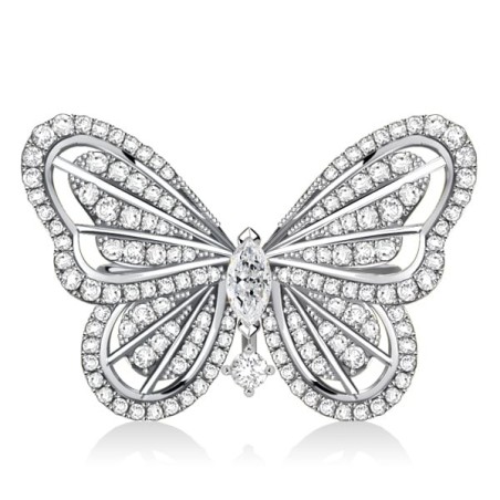 Dancing Butterfly White Sapphire Engagement Ring For Women