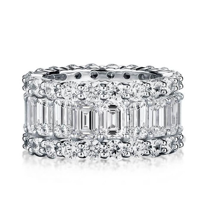 Italo Eternity Wedding Band For Women Stackable Ring Set