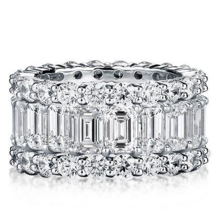 Italo Eternity Wedding Band For Women Stackable Ring Set